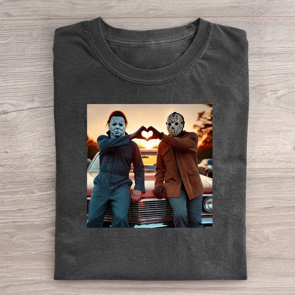 Horror Movie Characters Heart Hands T-Shirt