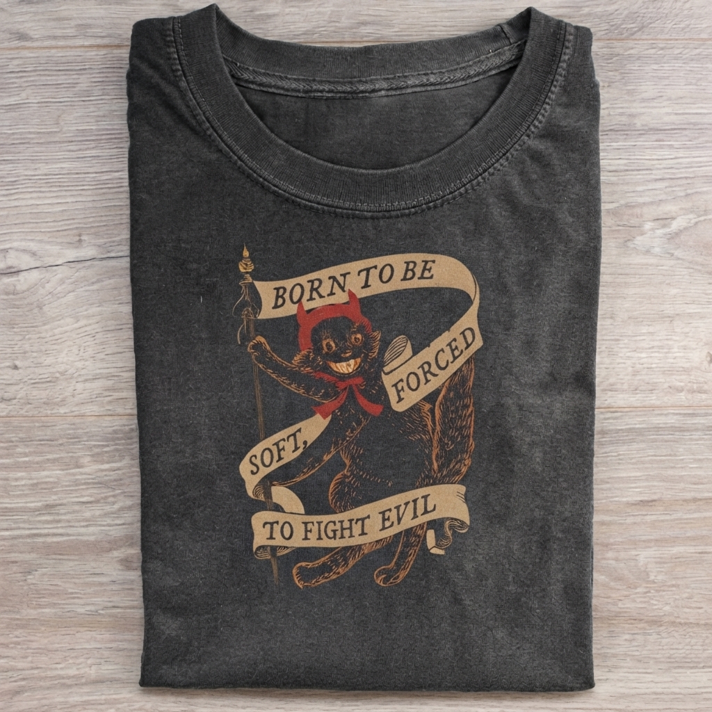 Born to be soft forced to fight evil resist T-shirt