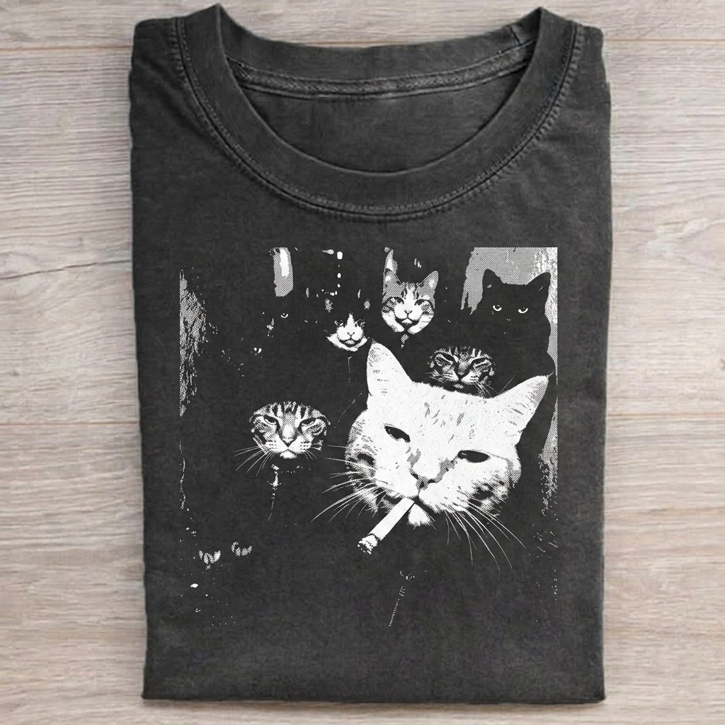 Funny Gangster Cat T-shirt