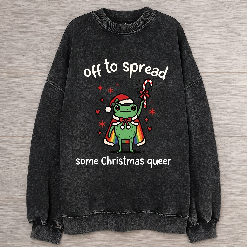 Off to Spread Some Christmas Queer Sweatshirt
