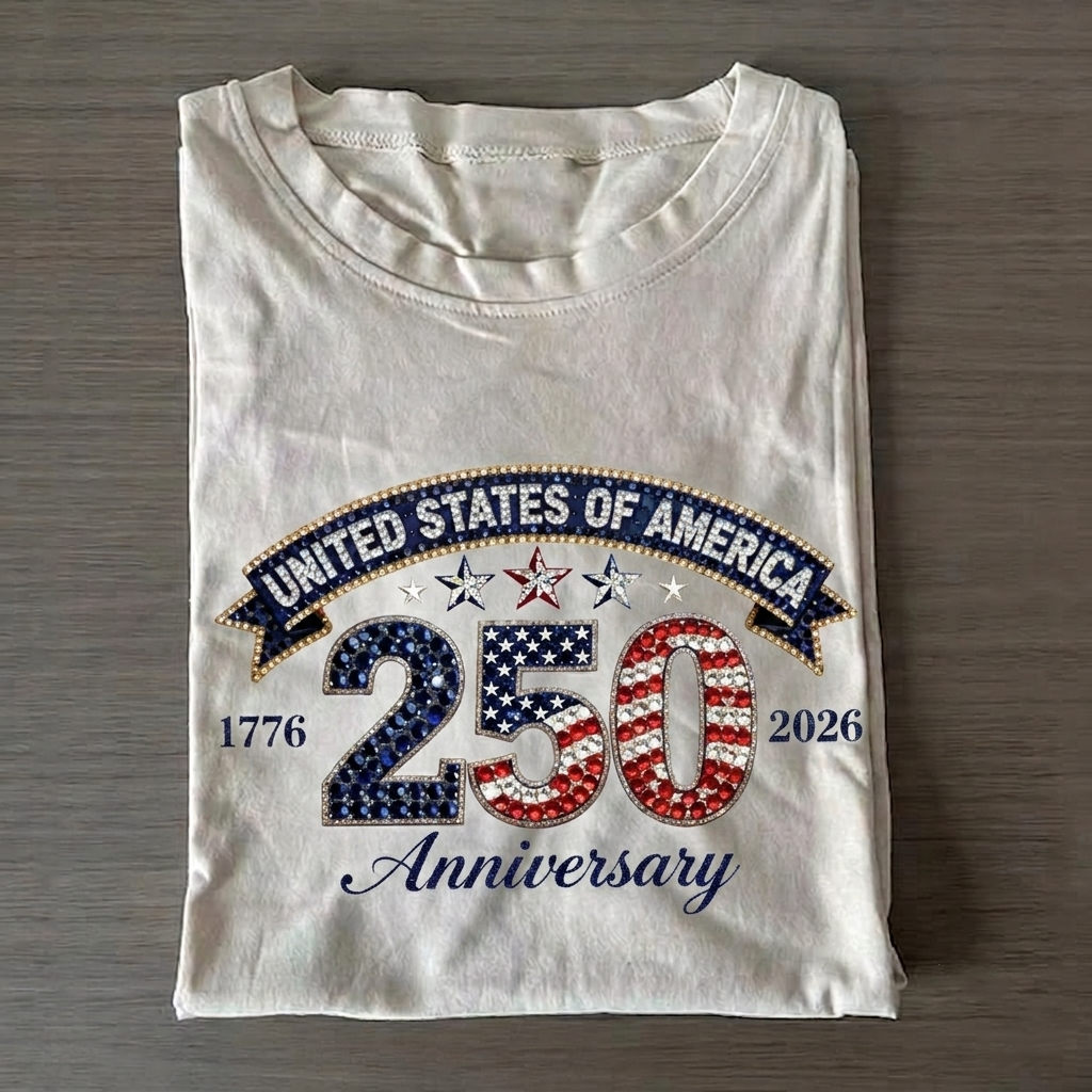 USA 250th Anniversary T-Shirt Vintage Washed DTG Graphic Tee | ZalleStudio