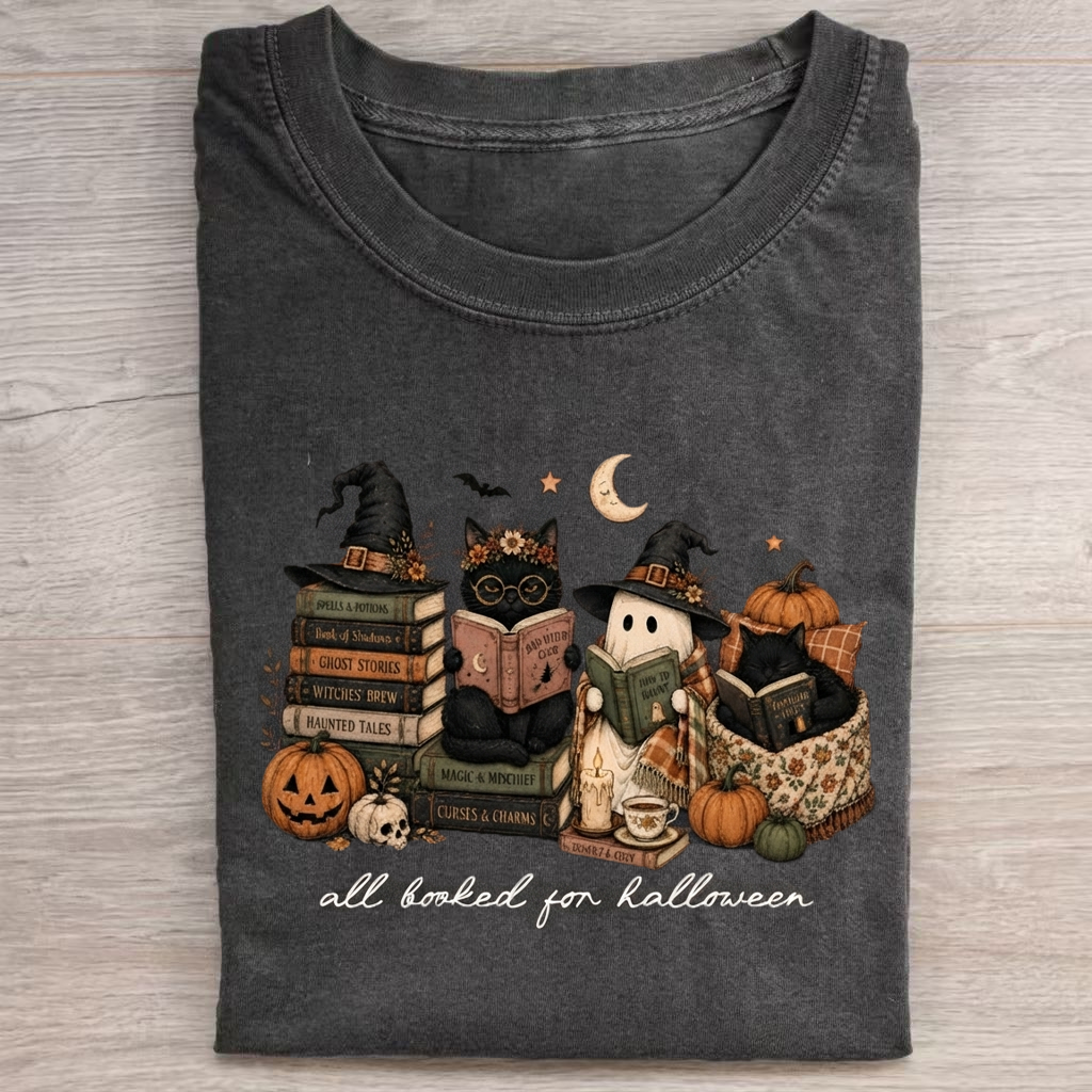 All Booked For Halloween T-Shirt