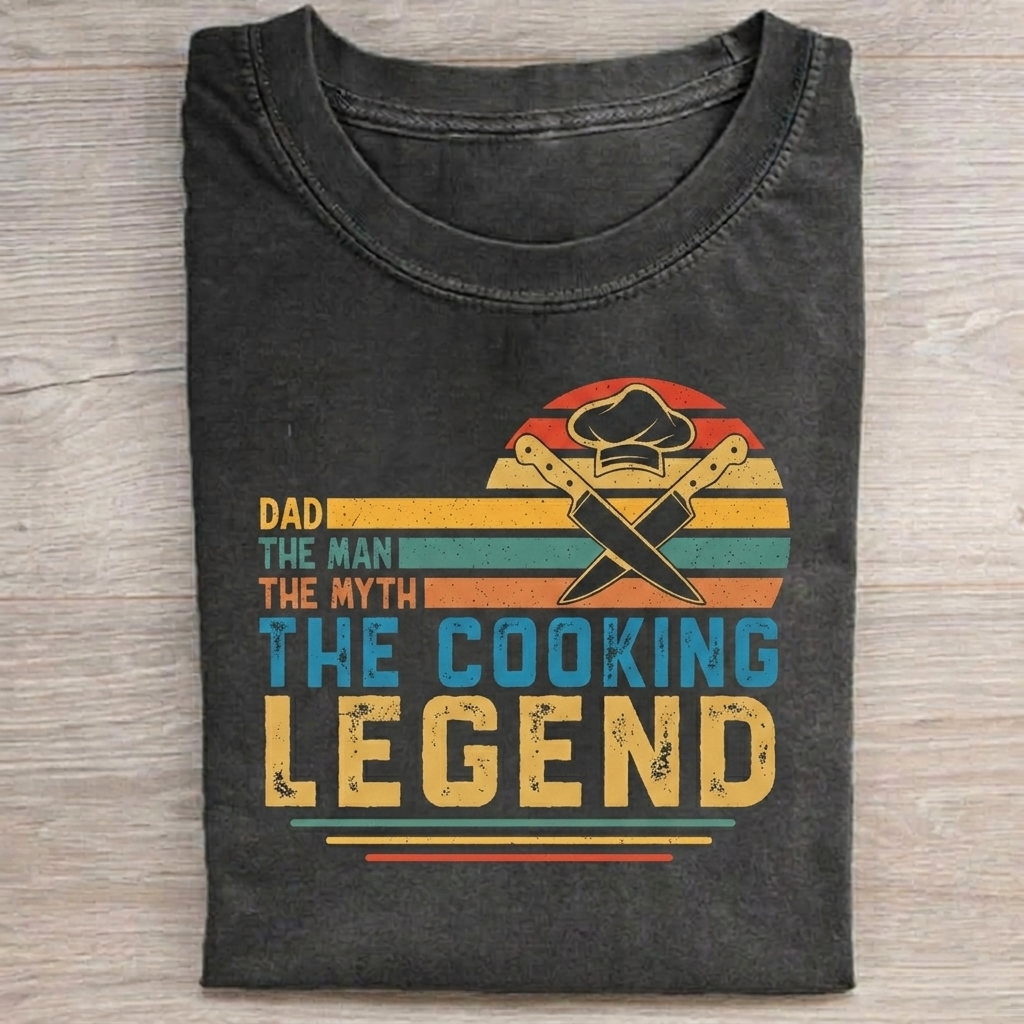 The Cooking Legend T-shirt Vintage Washed DTG Graphic Tee | ZalleStudio
