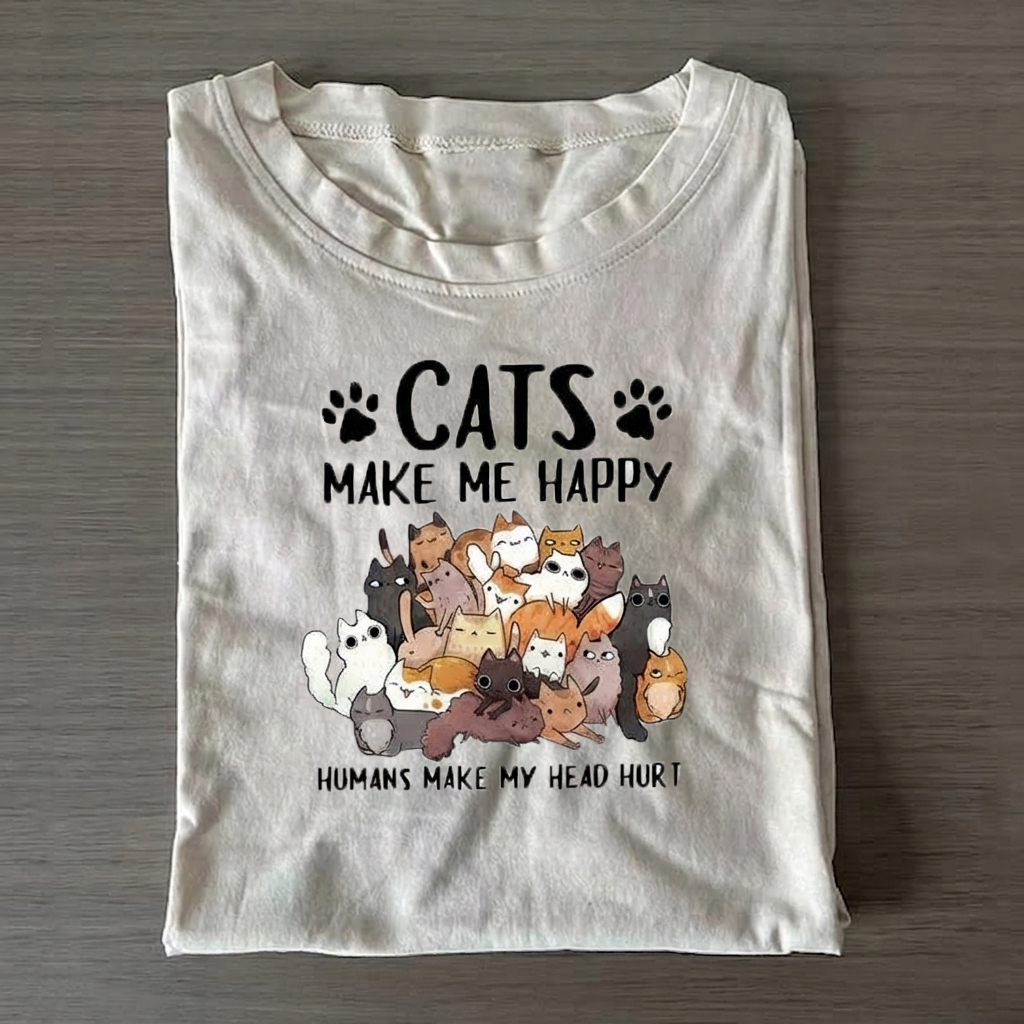 Cats Make Me Happy T-shirt
