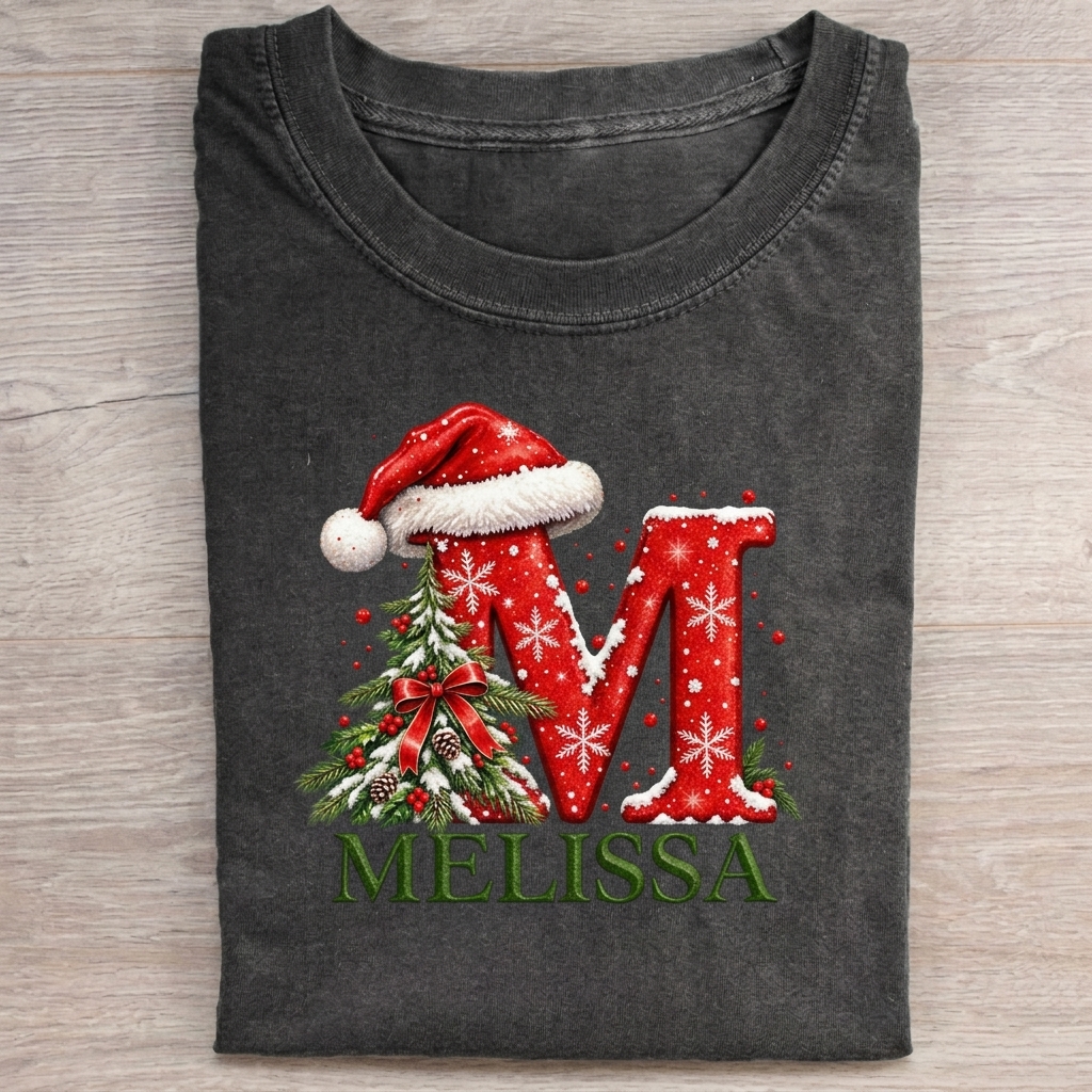 Christmas Initial T-shirt