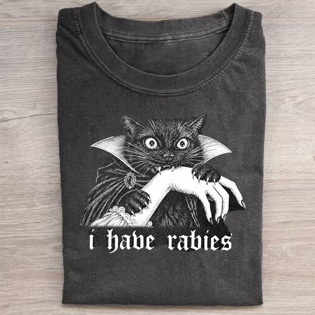 Retro Black Cat T-shirt