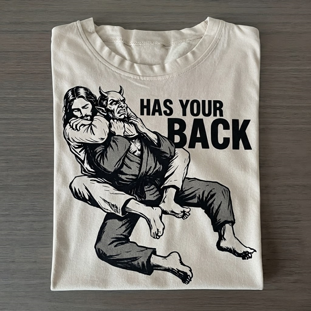 Jesus Has Your Back Jiujitsu T-Shirt