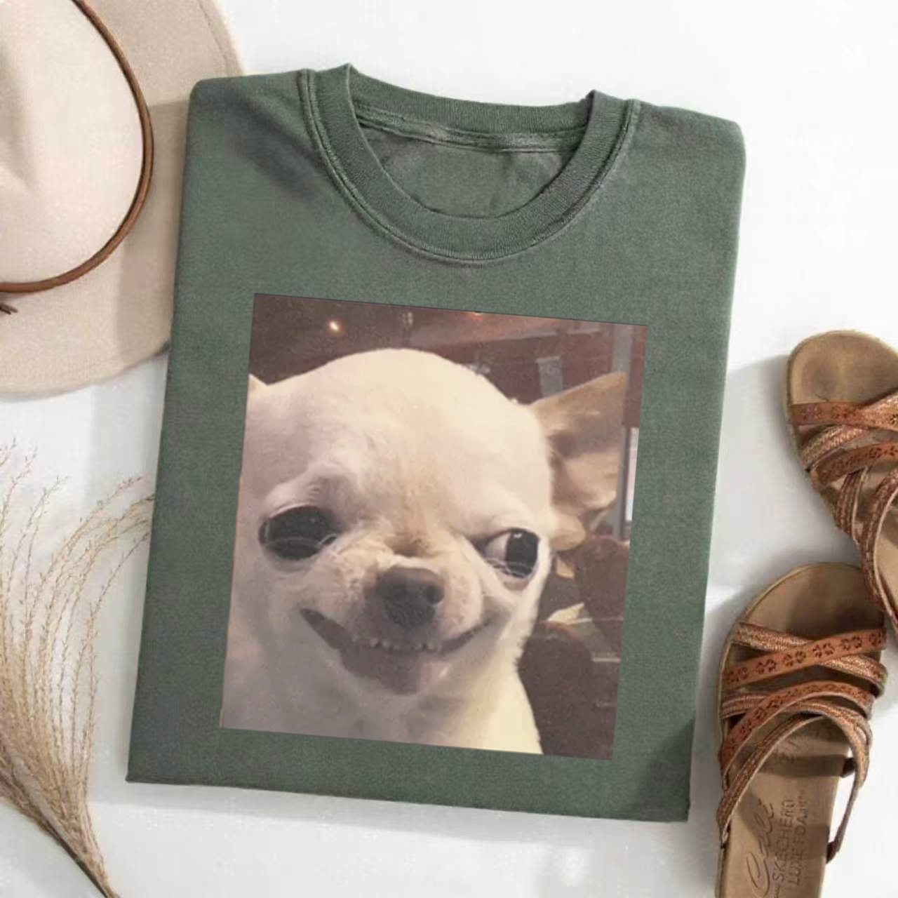 Funny Chihuahua Meme T-shirt Vintage Washed DTG Graphic Tee | ZalleStudio