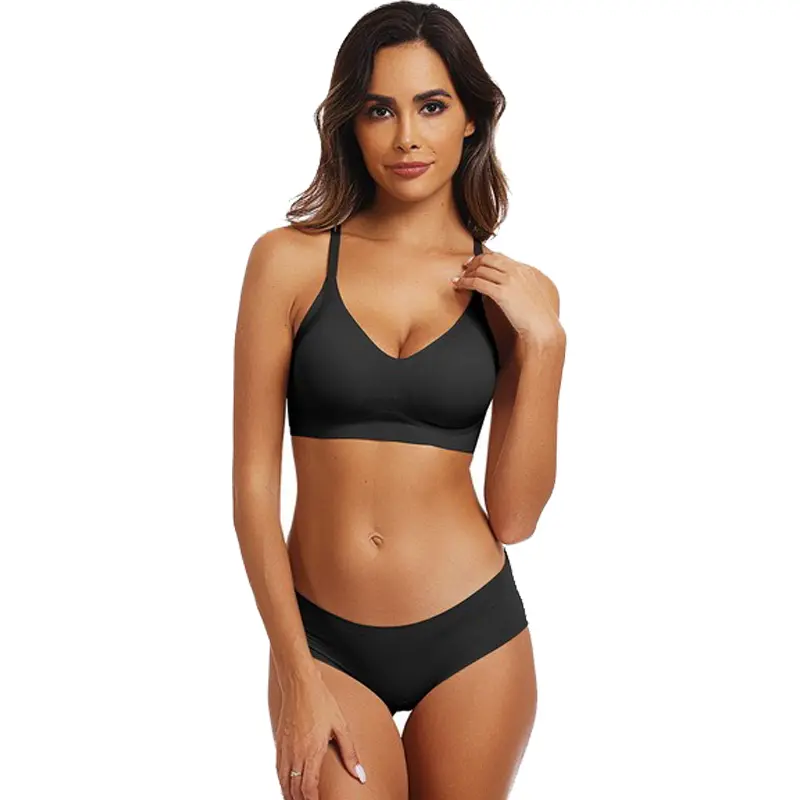 OEAK Womens Seamless Jelly Bra No Underwire Comfort Push Up Bras Buttery Soft Wireless Full Coverage Sport Everyday Bra