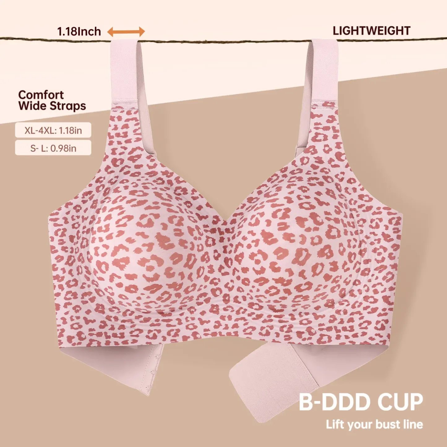 OEAK Women Jelly Bras Wirefree Full Coverage No Underwire Everyday Bras Comfortable Wireless Padded Tshirt Bra