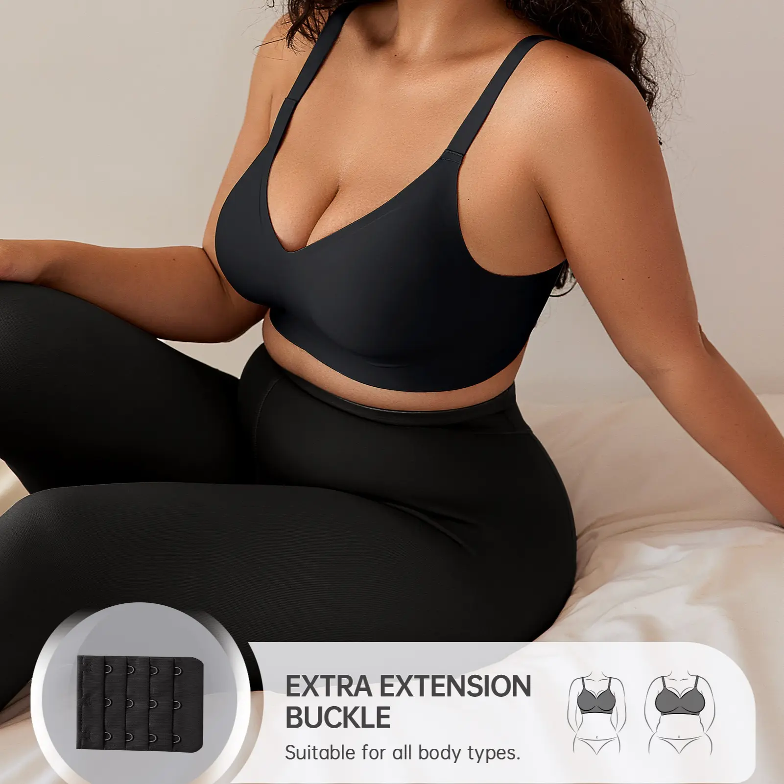 OEAK Women Comfortable Push Up Bras Wireless Seamless Full Coverage Jelly Bra Buttery Soft Everyday Tshirt Bra Convertible Bra