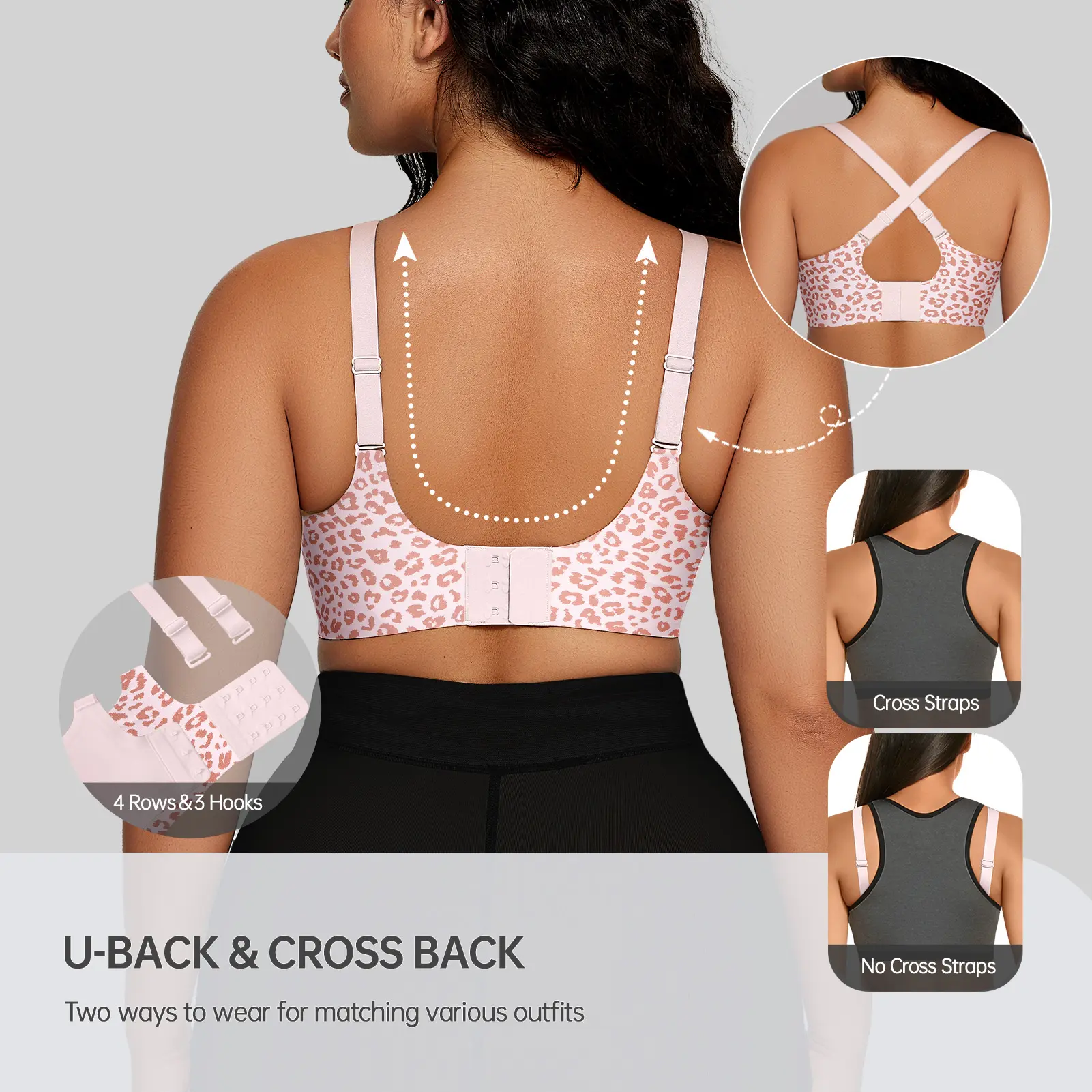 OEAK Women Comfortable Push Up Bras Wireless Seamless Full Coverage Jelly Bra Buttery Soft Everyday Tshirt Bra Convertible Bra