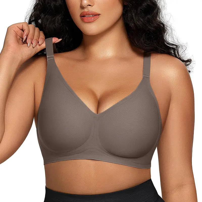 OEAK Women Comfortable Push Up Bras Wireless Seamless Full Coverage Jelly Bra Buttery Soft Everyday Tshirt Bra Convertible Bra