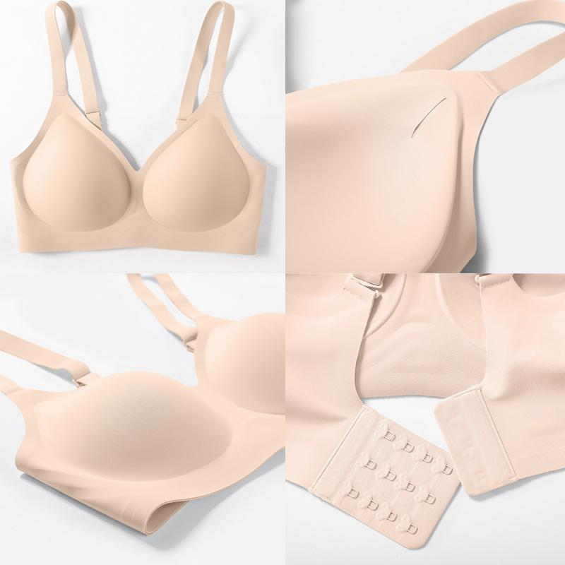 OEAK 2PCS Women Comfortable Push Up Bras Wireless Seamless Full Coverage Jelly Bra Buttery Soft Everyday Tshirt Bra Convertible Bra OEAK 2PCS Women Comfortable Push Up Bras Wireless Seamless Full Coverage Jelly Bra Buttery Soft Everyday Tshirt Bra Convertible Bra