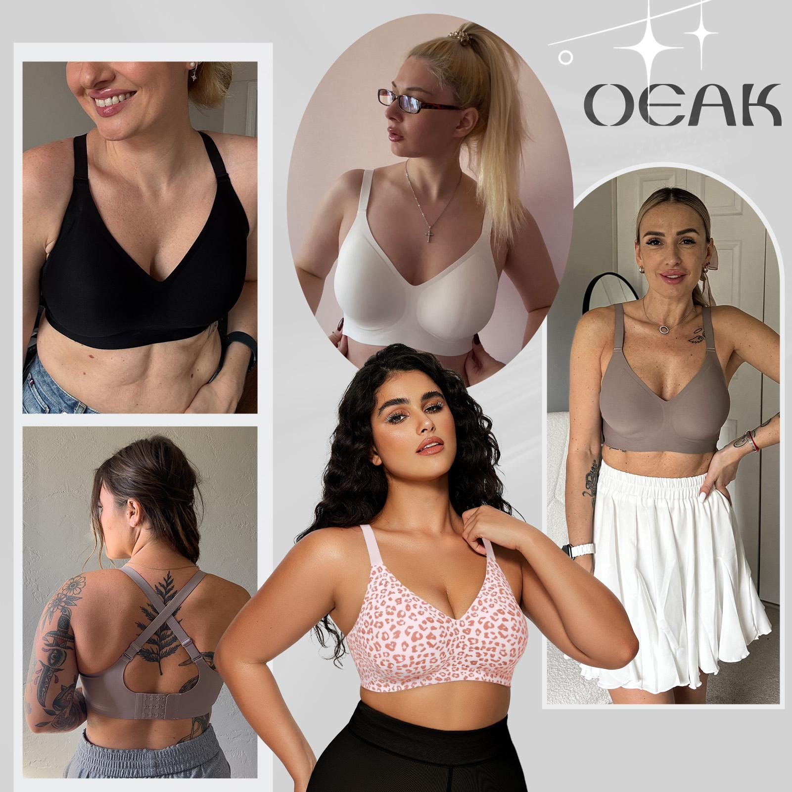 OEAK Women Comfortable Push Up Bras Wireless Seamless Full Coverage Jelly Bra Buttery Soft Everyday Tshirt Bra Convertible Bra OEAK Women Comfortable Push Up Bras Wireless Seamless Full Coverage Jelly Bra Buttery Soft Everyday Tshirt Bra Convertible Bra