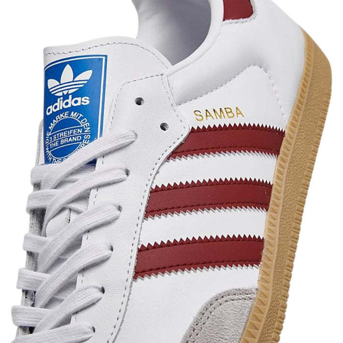 adittgdas Men's Samba OG White/Collegiate Burgundy/Gum