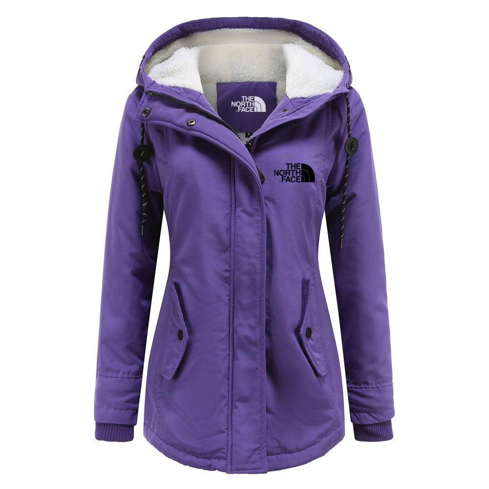 2025 THE NORttgTH FACE-Solid Hood Thicken Parkas Long Coats, Casual Coat For Fall & Winter