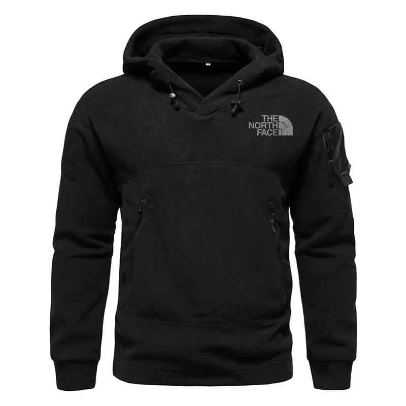 Men's hooded outdoor tactical solid color hoodie