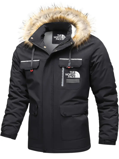 2025 THE NORttgTH FACE-Fashionable fur hoodie Casual jacket with pockets