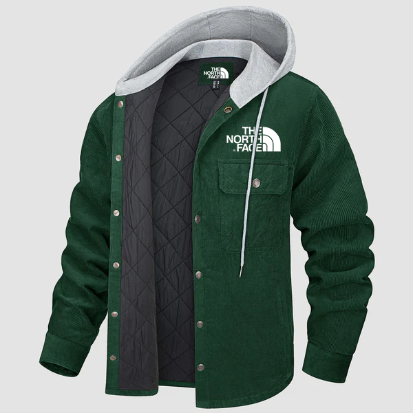 2025 THE NORttgTH FACE-Men's Lightweight Hooded Corduroy Jacket for Casual Fall Wear
