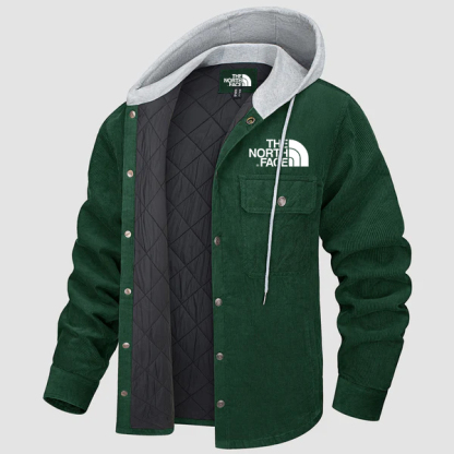 2025 THE NORttgTH FACE-Men's Lightweight Hooded Corduroy Jacket for Casual Fall Wear
