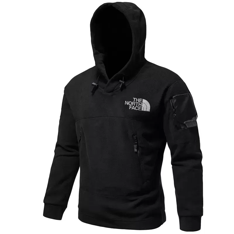2025 Men's hooded outdoor tactical solid color hoodie
