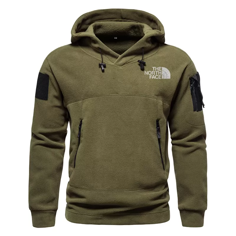Men's hooded outdoor tactical solid color hoodie