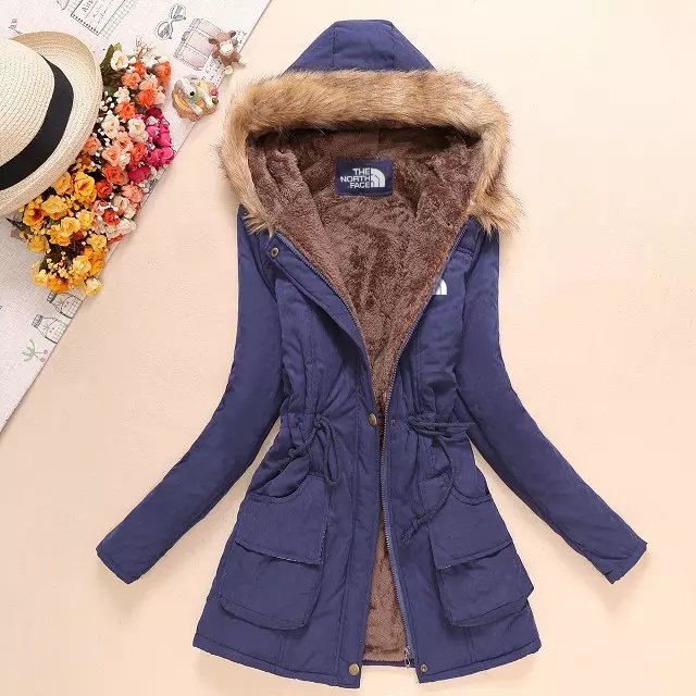 2024 THE NORttgTH FACE-Autumn and Winter New Women's Large Size Thickened Standard Long Sleeve Hooded Lambswool Cotton Jacket Women's Jacket