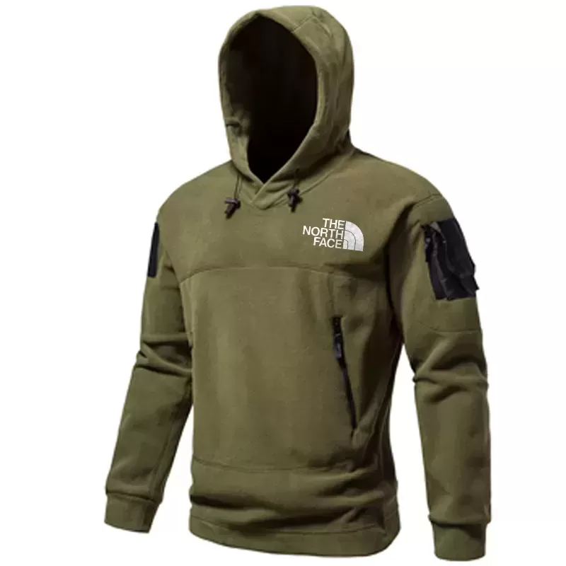 2025 Men's hooded outdoor tactical solid color hoodie