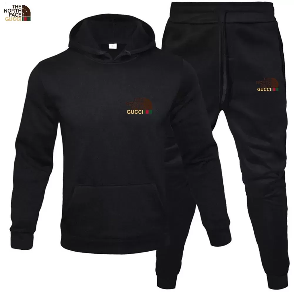 THE NORttgTH FACE Men's hoodie sweater + trousers two sets of winter plus fleece warm coat casual suit