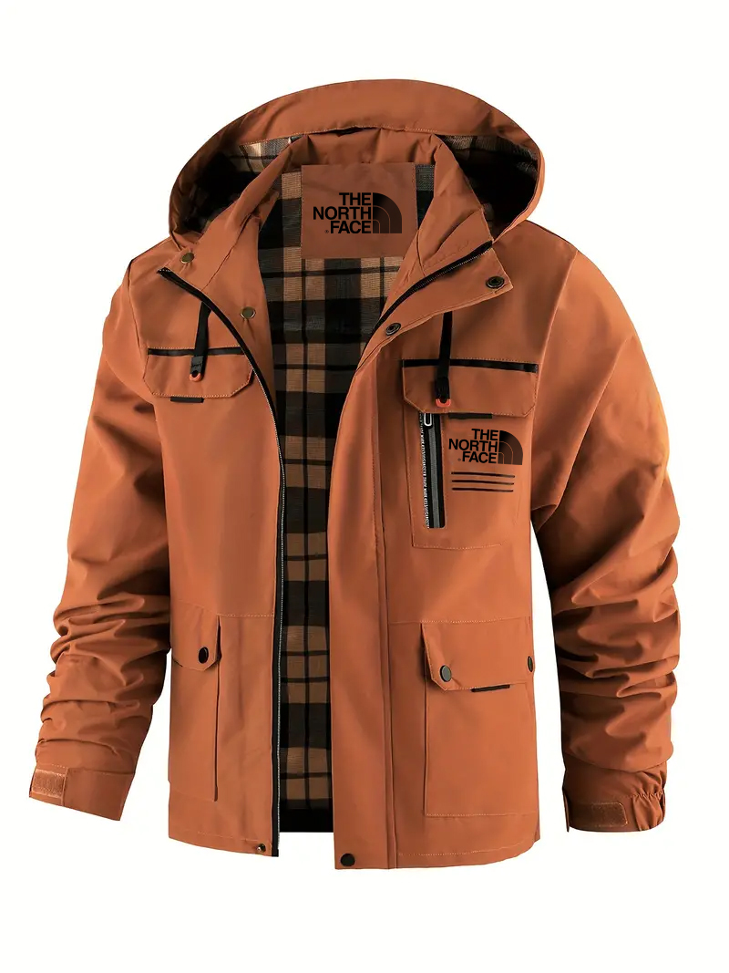 2025 THE NORttgTH FACE-Outdoor casual hooded jacket - detachable hood, multiple pockets, suitable for autumn and winter
