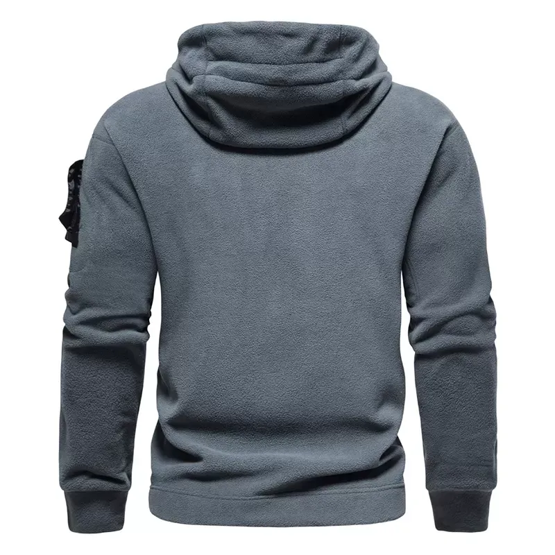 Men's hooded outdoor tactical solid color hoodie
