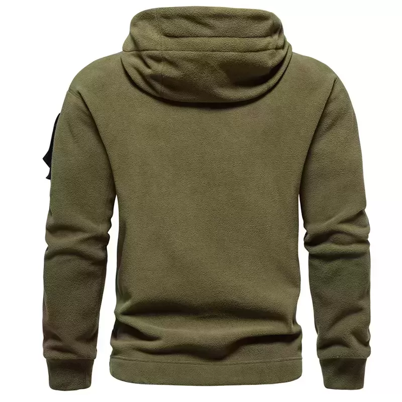 2025 Men's hooded outdoor tactical solid color hoodie