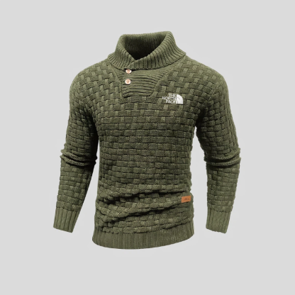 2025 THE NORttgTH FACE-Men's trendy knitted textured cardigan, fashionable and mature cardigan for autumn and winter