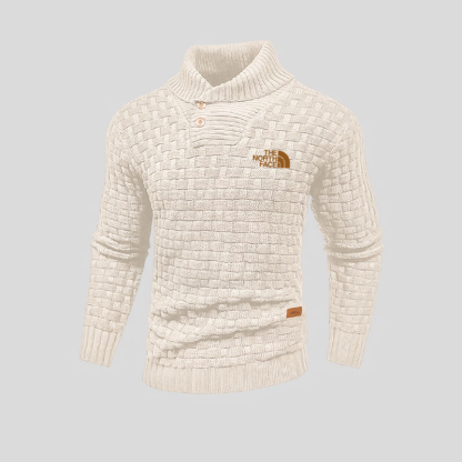 2025 THE NORttgTH FACE-Men's trendy knitted textured cardigan, fashionable and mature cardigan for autumn and winter