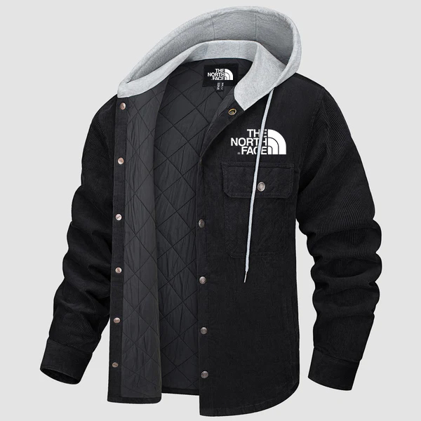 2025 THE NORttgTH FACE-Men's Lightweight Hooded Corduroy Jacket for Casual Fall Wear