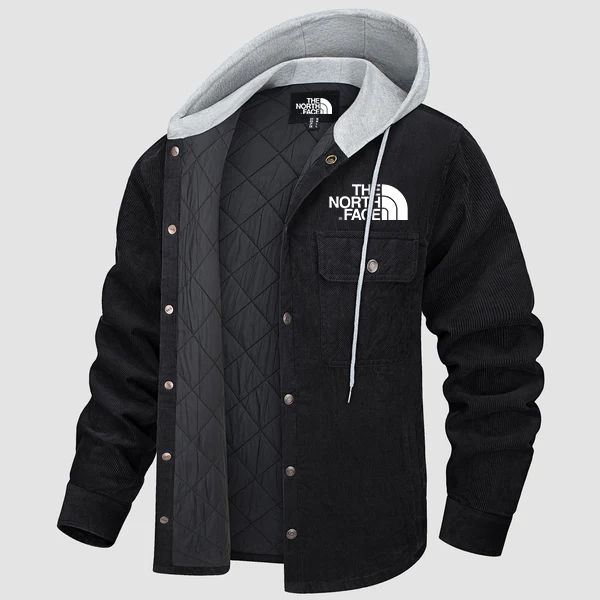 2025 THE NORttgTH FACE-Men's Lightweight Hooded Corduroy Jacket for Casual Fall Wear