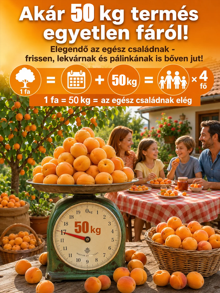 🍑Prémium császári sárgabarackfa | Még idén terem | Szuper édes és lédús