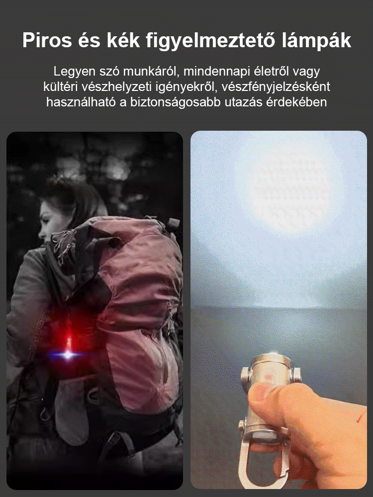 【Szuper fényes】kulcstartó zseblámpa