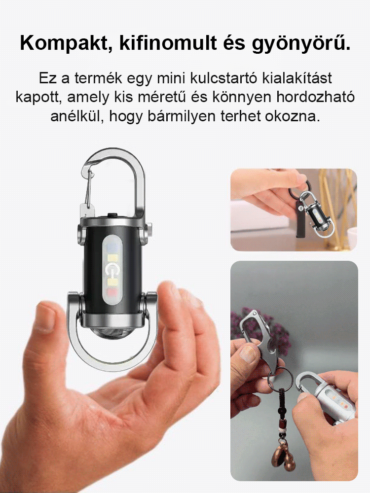 【Szuper fényes】kulcstartó zseblámpa