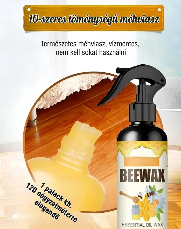 【1+1 Akció】10x koncentrált méhviasz spray – Fapadlóra és bőrre, karcjavító csodaszer