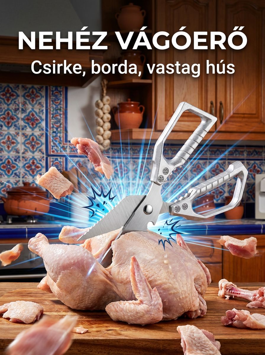【100 évig tartós】Nehéz, erős konyhai olló