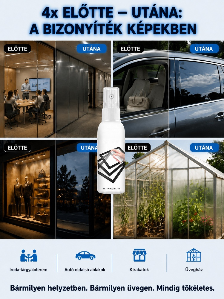  [Német Nano Csúcstechnológia] Egyirányú Tükör Spray | 30mp DIY Magánélet és Hűsítés
