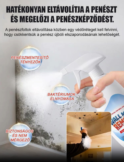 [Környezetbarát] Univerzális Penészirtó Spray | Súrolás Nélkül, Falbarát | Gyökeres Eltávolítás