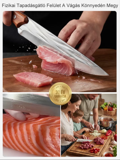 🔪 Kézzel Kovácsolt Szénacél Kés | 180g Szuperkönnyű & Tapadásmentes | Vágja a csontot, mint a vajat!