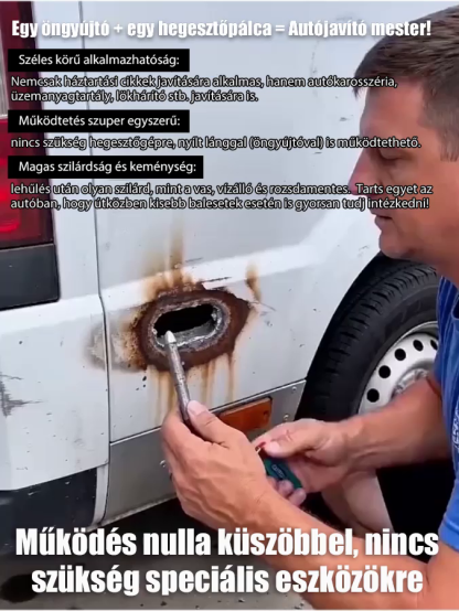  [2026-os Modell] 🔥 1 Öngyújtó = Hegesztés! Multi-Javítórúd – Akárhogy Húzza Nem Válik Le | Gép Nélkül | Vas/Alumínium/Réz