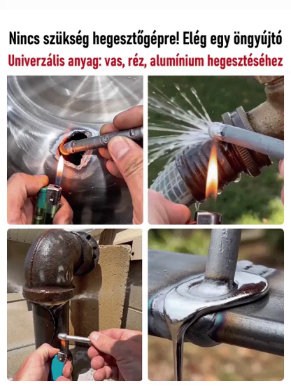  [2026-os Modell] 🔥 1 Öngyújtó = Hegesztés! Multi-Javítórúd – Akárhogy Húzza Nem Válik Le | Gép Nélkül | Vas/Alumínium/Réz