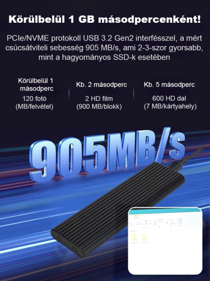 【50% Akció】 16TB Hordozható Mini SSD | 1GB/s Villámgyors | 3 Év Garancia | Type-C