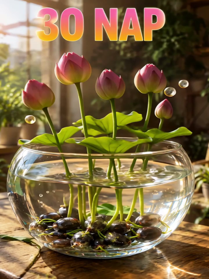 🌸 [Szegedi Park + Hévízi Aktiválás] 30 Nap Alatt Virágzó Vízi Lótusz! 💧 0 Föld / Légtisztító