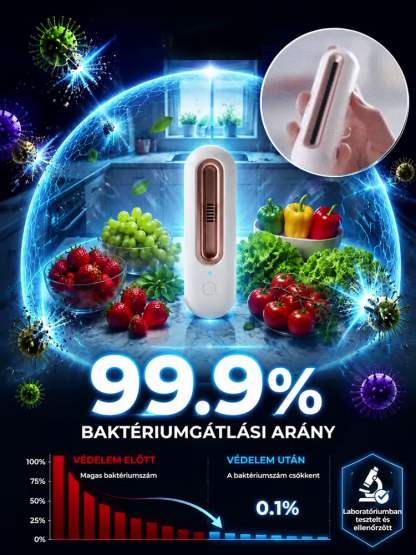 [3x Frissebb] Okos Ózonos Hűtőszagtalanító és Élelmiszer-tartósító | USB-C